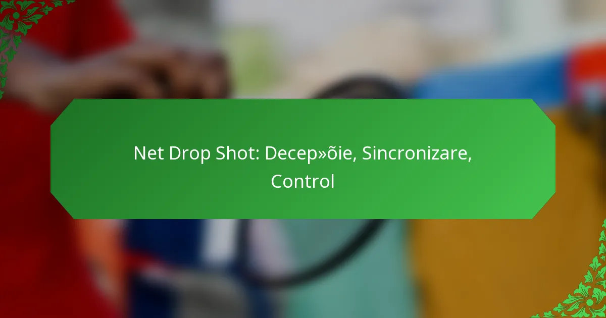Net Drop Shot: Decepție, Sincronizare, Control