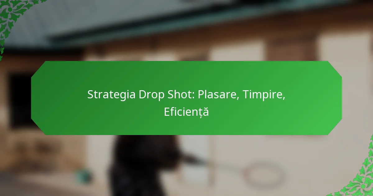 Strategia Drop Shot: Plasare, Timpire, Eficiență