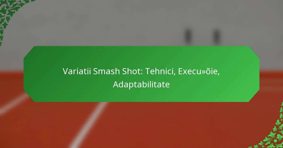 Variatii Smash Shot: Tehnici, Execuție, Adaptabilitate
